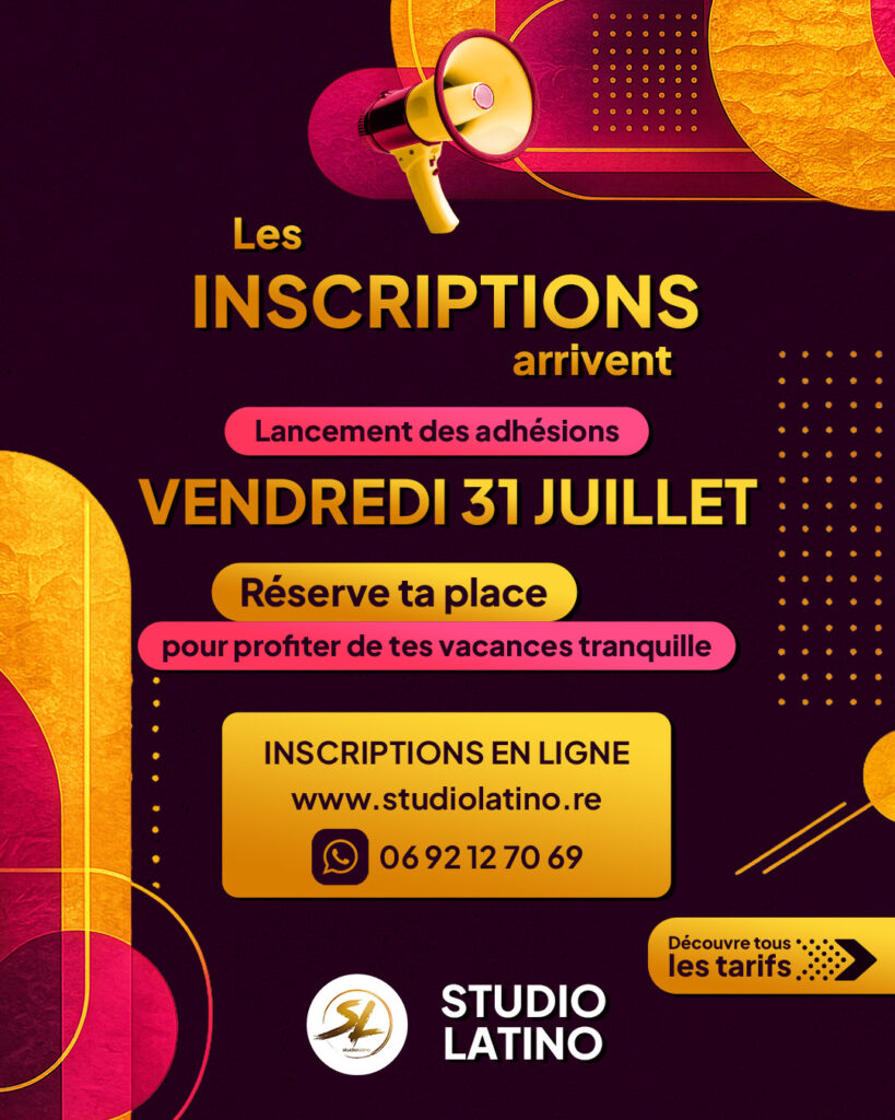 Ouverture des inscription le vendredi 31 juillet